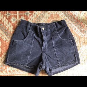 American Apparel High Waisted Corduroy Shorts